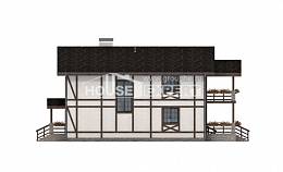 250-002-Л Проект двухэтажного дома мансардой и гаражом, средний загородный дом из кирпича Анапа, House Expert
