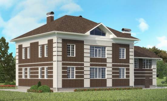 505-002-Л Проект трехэтажного дома, гараж, большой домик из кирпича Анапа | Проекты домов от House Expert
