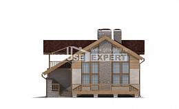 165-002-П Проект двухэтажного дома мансардный этаж, гараж, компактный дом из газобетона Анапа, House Expert