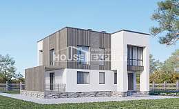 150-017-П Проект двухэтажного дома, бюджетный коттедж из газосиликатных блоков Анапа, House Expert