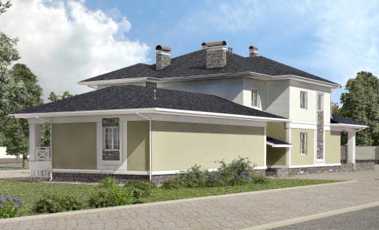 620-001-Л Проект трехэтажного дома, гараж, красивый домик из арболита Анапа | Проекты домов от House Expert