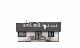 110-003-П Проект одноэтажного дома, скромный загородный дом из твинблока Анапа, House Expert