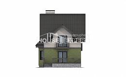 120-003-П Проект двухэтажного дома мансардный этаж, небольшой коттедж из поризованных блоков Анапа, House Expert