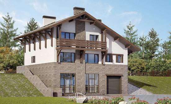 305-002-П Проект трехэтажного дома мансардой, огромный коттедж из кирпича Анапа | Проекты домов от House Expert