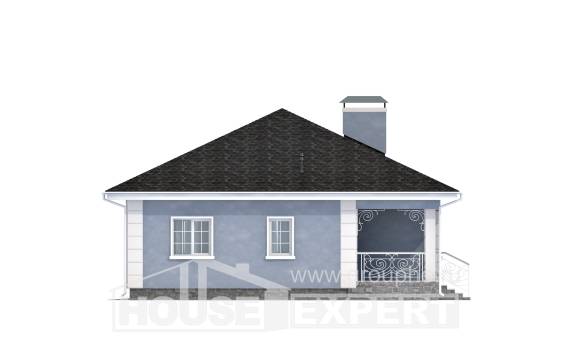 100-001-П Проект одноэтажного дома, бюджетный дом из пеноблока Анапа, House Expert