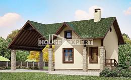 060-001-Л Проект двухэтажного дома с мансардой, гараж, уютный домик из блока, House Expert