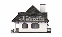 110-002-Л Проект двухэтажного дома мансардный этаж и гаражом, бюджетный коттедж из керамзитобетонных блоков Анапа, House Expert