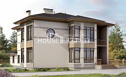 345-001-П Проект двухэтажного дома, современный дом из поризованных блоков Анапа, House Expert