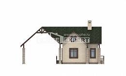 060-001-Л Проект двухэтажного дома с мансардой, гараж, уютный дом из твинблока Анапа, House Expert