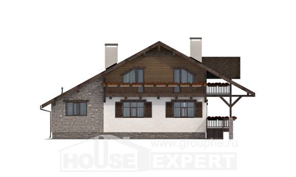 220-005-П Проект двухэтажного дома и гаражом, просторный дом из кирпича, House Expert