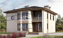 345-001-П Проект двухэтажного дома, огромный домик из твинблока Анапа, House Expert