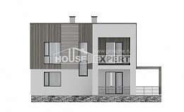 150-017-П Проект двухэтажного дома, современный дом из газосиликатных блоков Анапа, House Expert
