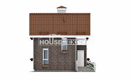 045-001-Л Проект двухэтажного дома с мансардой, уютный дом из теплоблока Анапа, House Expert