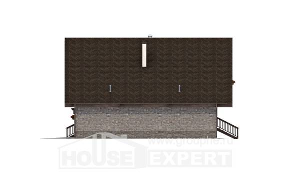 220-005-П Проект двухэтажного дома с мансардным этажом, гараж, классический домик из кирпича Анапа, House Expert