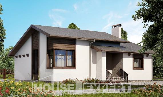 110-003-П Проект одноэтажного дома, доступный домик из газосиликатных блоков Анапа, House Expert