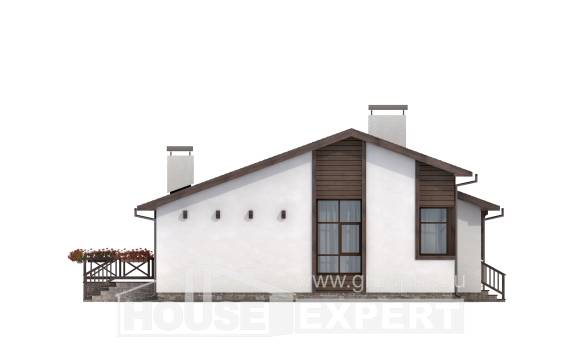 110-003-П Проект одноэтажного дома, красивый домик из бризолита Анапа, House Expert